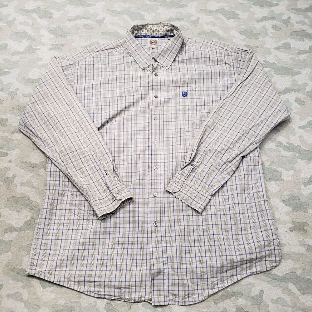 Cinch Shirt‎ Mens 2XL Gray Long Sleeve Button-Up Western Rodeo Cowboy